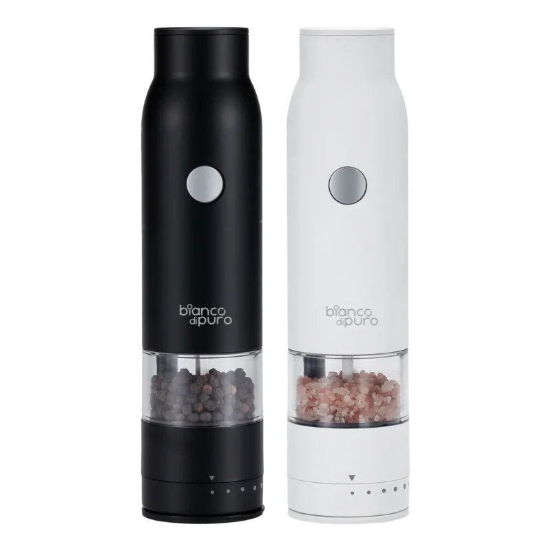 GOURMILL Elektrische peper en zoutmolen wit en zwart